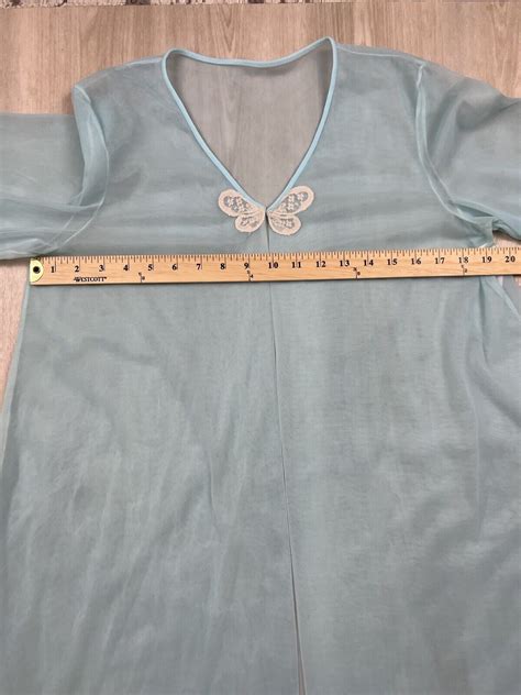 Vintage Sears Sheer Chiffon Chantilly Lace Lingerie R Gem