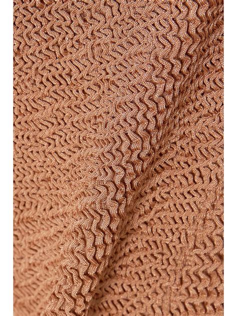 Hunza G Jamie Metallic Seersucker Bikini Net A Porter