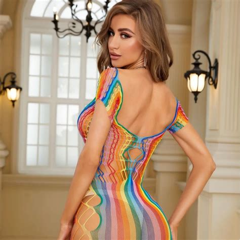 Women S Mesh Lingerie Sexy Lace Hollow Out Fishnet Bodysuit Perspective Seductive Stockings