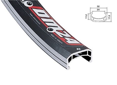 Обод 24" Alex Rims DM24 усиленный пист, 48 отв., черн.