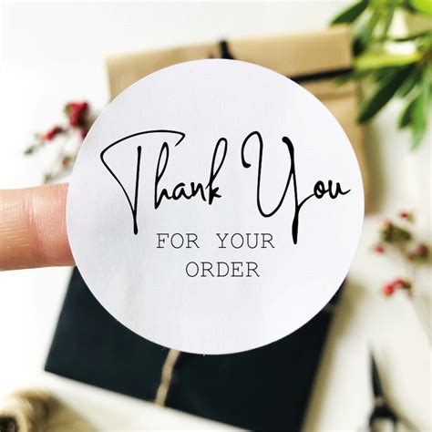 35x Thank You For Your Order Sticker Simple Thank You For Etsy