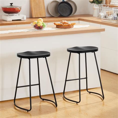 Amazon HeuGah Barstools Set Of 2 26 Counter Height Bar Stools