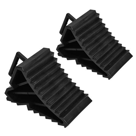 2pcs Rubber Wheel Chocks with Handles for Car Trailer Truck RV Wheel Blocks - Walmart.com