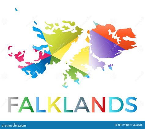 Falklands Map Design Cartoon Vector 268056333