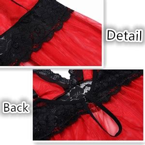 Women S Plus Size Lingerie Red Babydoll Lace Split Cup Sleepwear Chemise Set At Amazon Womens