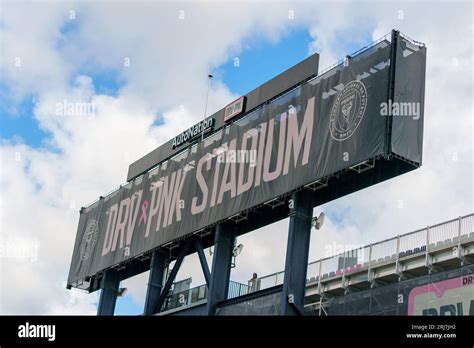 Fort Lauderdale Fl Usa August 19 2023 Stadium Sign Banner Drv Pnk