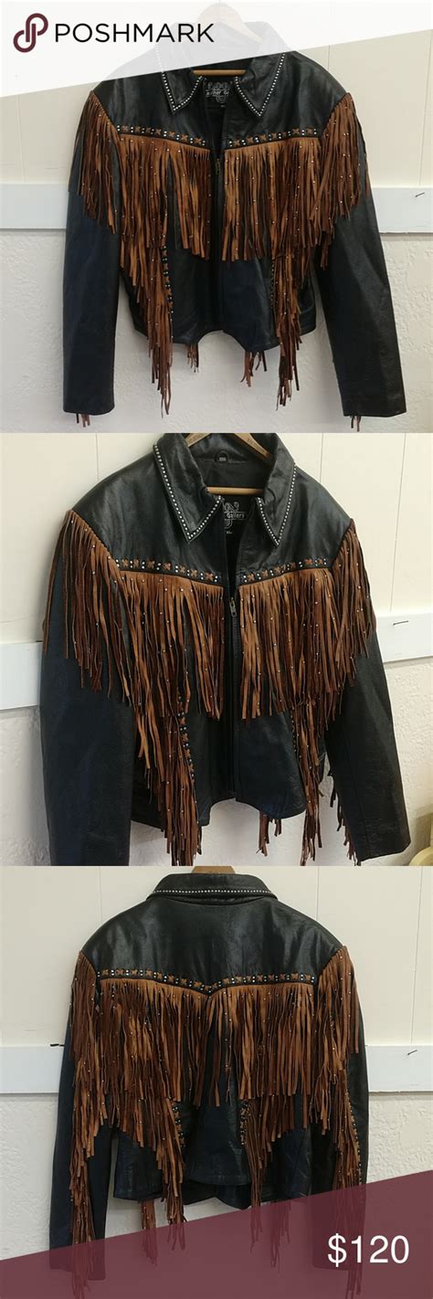 Vintage Fringe Leather Jacket With Tassles Fringe Leather Jacket