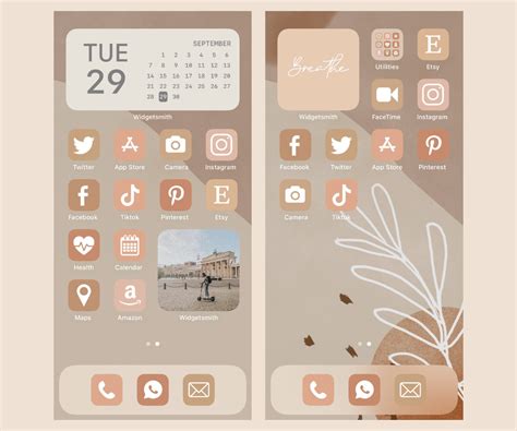 Ios Icons Aesthetics Neutral Fall Tone Nude Ios Iphone Etsy