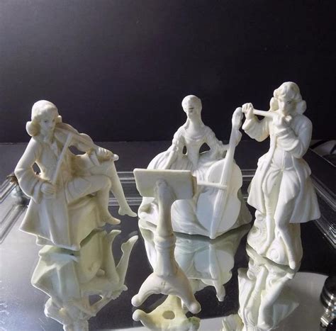 vintage germany porcelain bisque miniature victorian musician figurines