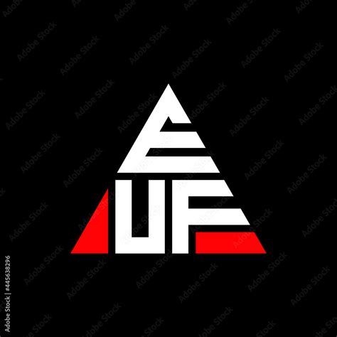 euf triangle letter logo design  triangle shape euf triangle logo