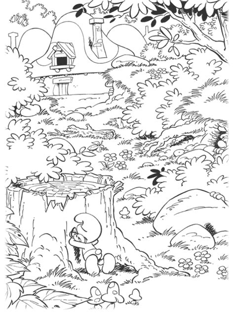 Livre De Coloriage Du Village Des Schtroumpfs Imprimer Et Mettre En