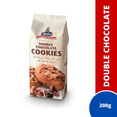 Merba Patisserie Double Chocolate Cookies 200g | Lazada