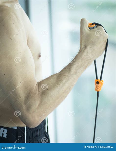 Man Exercising Nude Torso Stock Image Image Of Bodybuilding 76332575