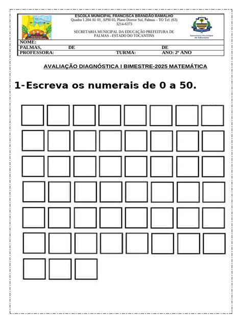 Avaliação Diagnostica 2 Ano Matematica - AVALIAÇÃO DIAGNÓSTICA 2 ANO 2024 Matemática 12-02-2025 | PDF
