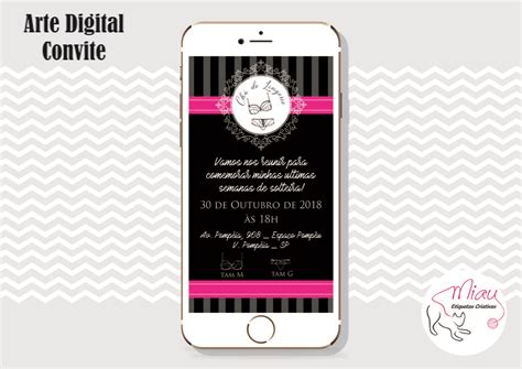 Convite Ch Lingerie Arte Digital Elo Produtos Especiais