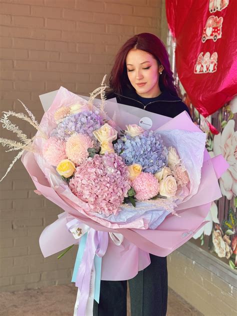 flower bouquet hydrangeas