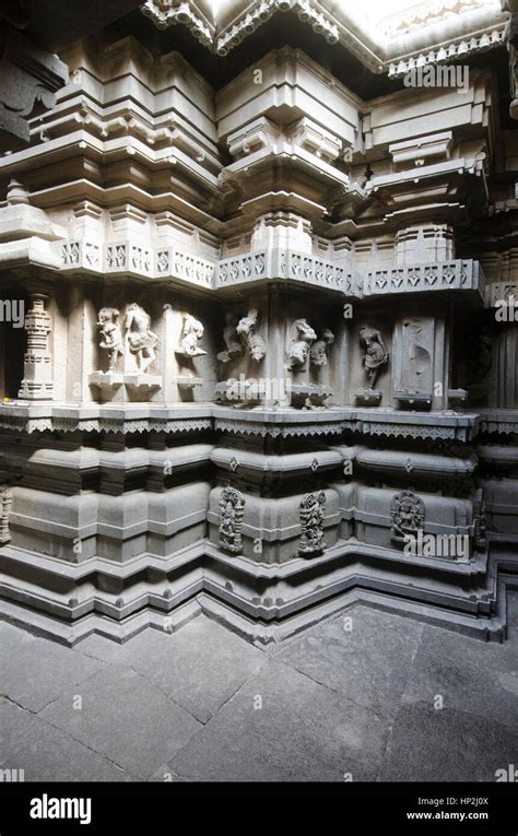 carved pillars bhuleshwar temple yavat maharashtra india stock