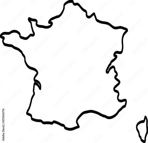 doodle freehand drawing  france map stock illustration adobe stock