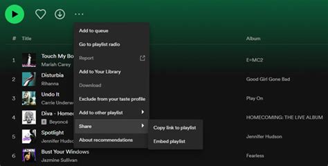 email spotify playlist  sharing