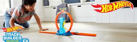 Amazon Hot Wheels Toy Car Track Set Track Builder Unlimited Playset Loop Kicker Pack 10