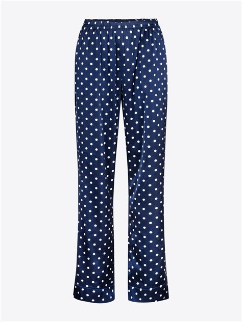 Emily Long Pajama Pants Navy Dots 8 98 CHANGE Lingerie