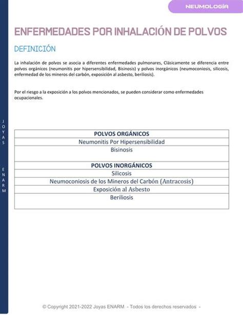 Enfermedades Por Inhalación de Polvos edgar chuchon conde uDocz