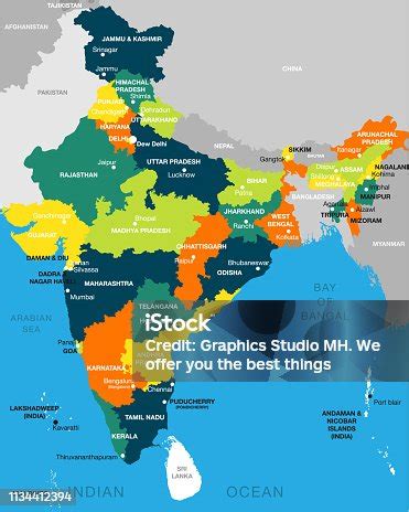 india political map  states  capitals