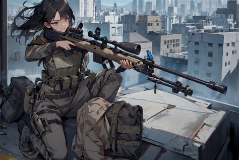 sniper silhouette prone