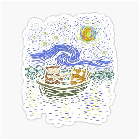 The Owl And The Pussy Cat Sticker For Sale By Kg Redbubble