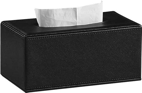 Amazon MEIBOOCH PU Leather Tissue Box Cover Rectangular Square