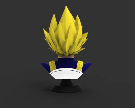 Archivo Stl Busto Dbz Vegeta Ssj Yellowplan De Impresora D Para