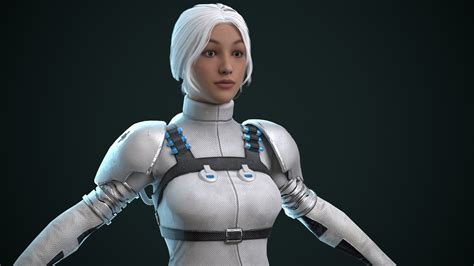 3d Model Sci Fi Nurse Vr Ar Low Poly Cgtrader