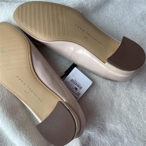 Brand New Nude Zara Flats With Bow Incredible Depop
