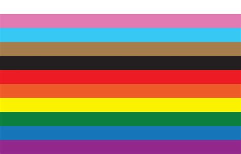 Illustration Of Colorful New Social Justice Progress Rainbow Pride Flag Banner Of Lgbtq Lesbian