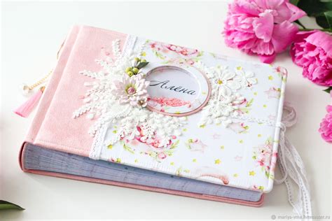 Розовый фотоальбом для новорожденной девочки в подарок на рождение в ...