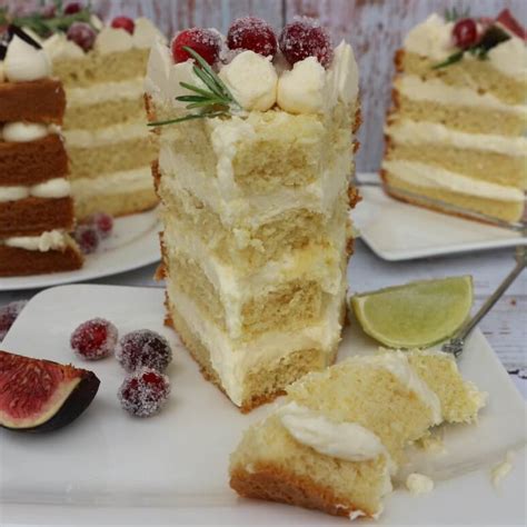 Naked Cake With Chiffon Cake And Lemon Cream Winter Edition