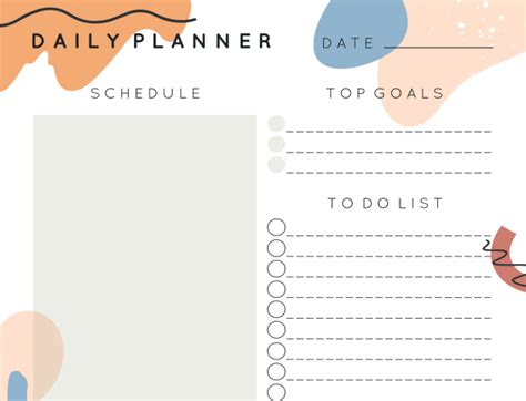 Printable Daily Planner Template Bordio