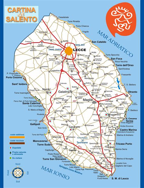 cartina del salento salento da scoprire