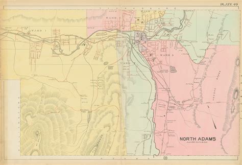NORTH ADAMS Massachusetts 1904 Map Replica or Genuine | Etsy