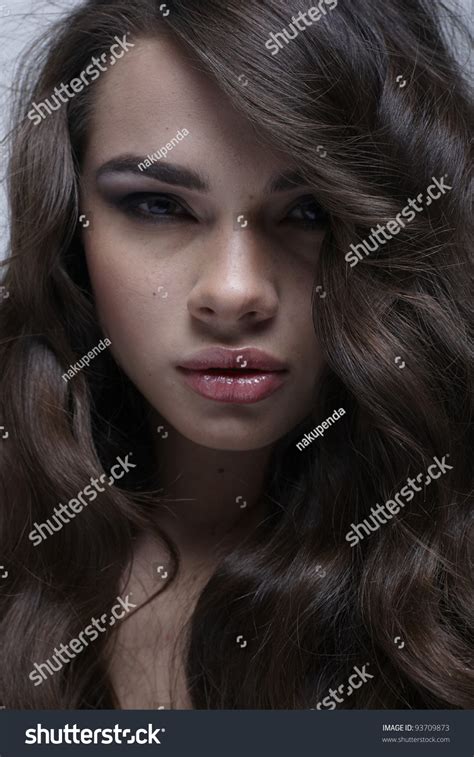 Portrait Sexy Brunette Long Hair Seductive Stock Photo Shutterstock
