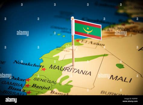 mauritania flag map banque de photographies  dimages  haute