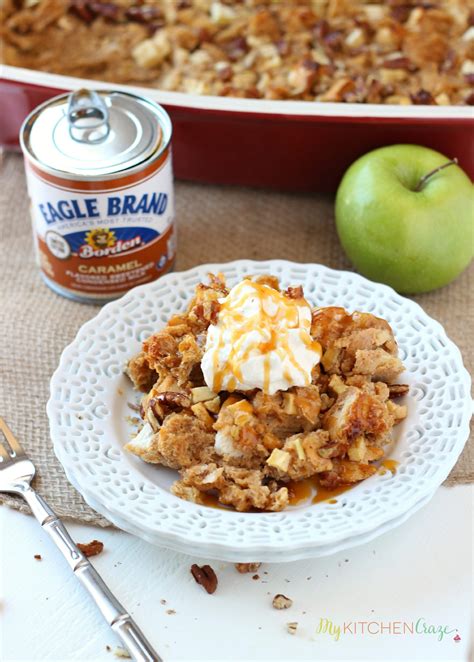 Caramel Apple Bread Pudding My Kitchen Craze