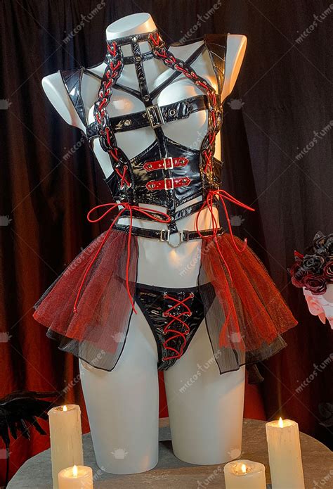 Gothic Punk Ninja Style Sexy Lingerie Set Bandage Halter Top And Panty Set Top Quality