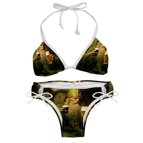 Saint Patrick S Day Detachable Sponge Adjustable Strap Bikini Set Two