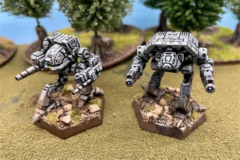 Clan Smoke Jaguar Alpha Galaxy Binary Mechs Just Finished Painting