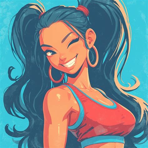 Chica latina de unos años haciendo aeróbico Vector Premium