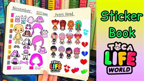 Toca Life World Handmade Sticker Book Diy 💖 Toca Life Sticker 💖paper Toca Boca Paper Perday