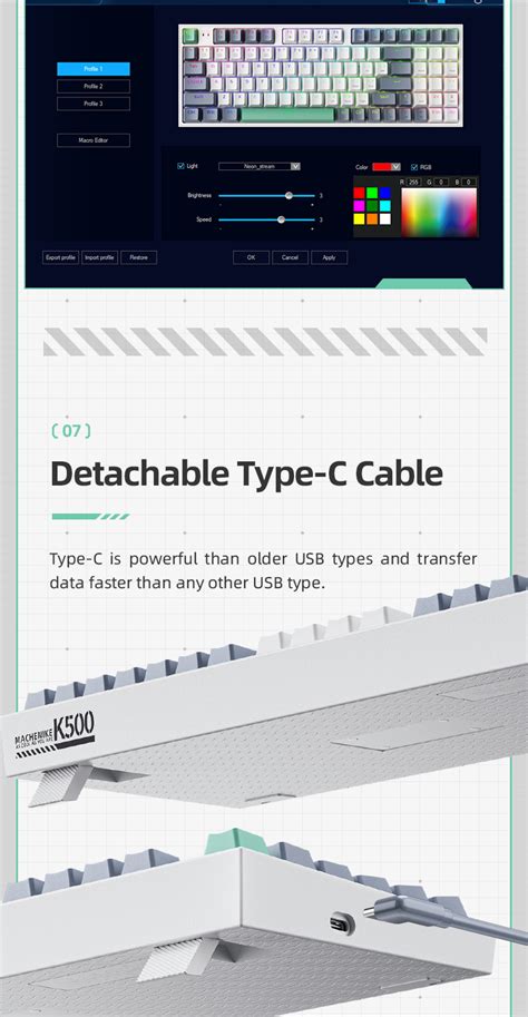 Machenike K Series Mechanical Keyboard Keys Hot Swappable Rgb Backlit Shopee Malaysia