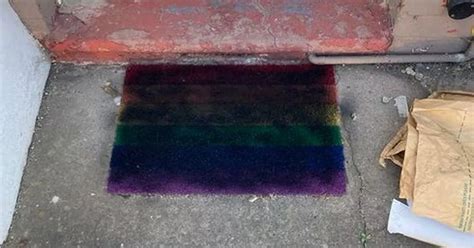 Neighbours Fill Street With Rainbow Doormats After Gay Couple S One Was Sprayed Black In