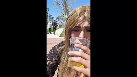 Sissy Femboy Drinks Pee In Public Stall American Shemale Amateur Porn Xhamster